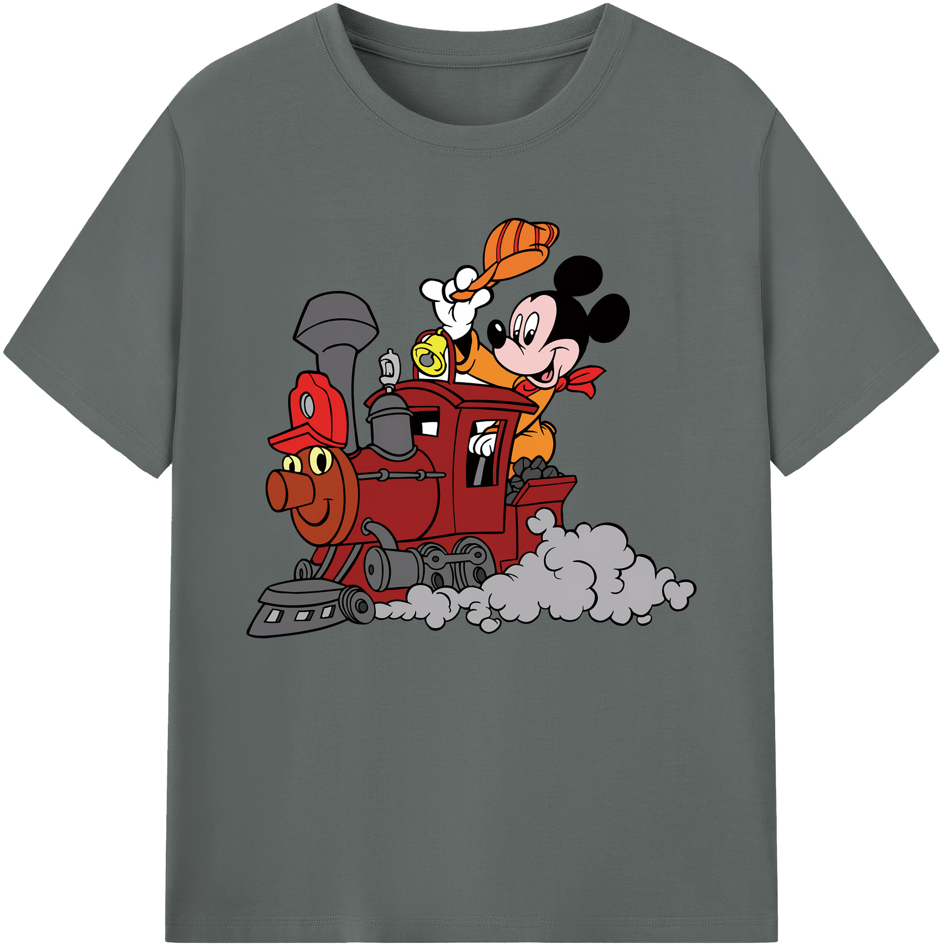 ミッキーマウス Mickey Mouse 綿100％ メンズ半袖Tシャツ｜肌触りやわらか＆通気性